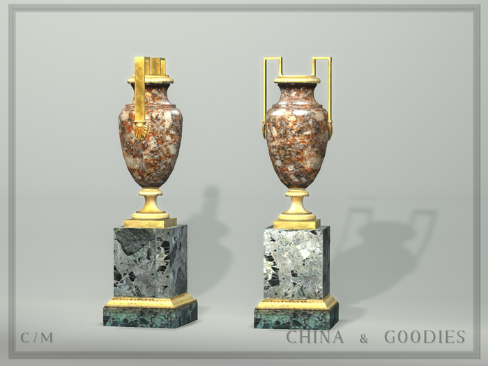 Porphyry urns "Desmalter" -C&G-