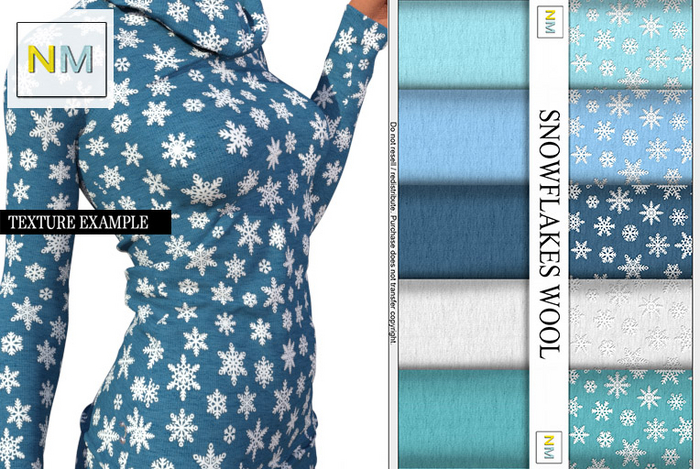 Snowflakes Wool Seamless Textures