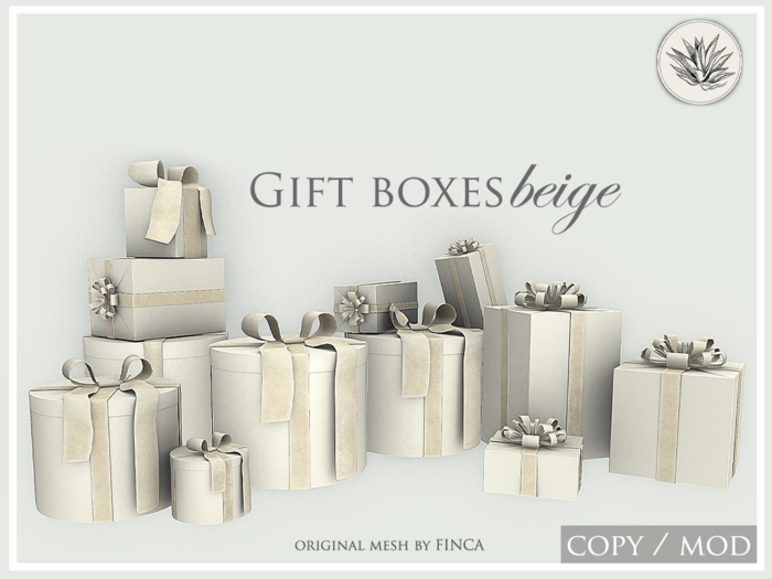 FINCA - Gift Boxes Beige COPY/MOD