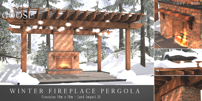 GOOSE - Winter fireplace pergola