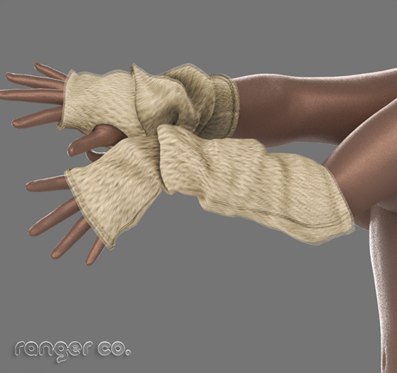 PINKRANGER_KNIT ARM SLEEVES_TAN