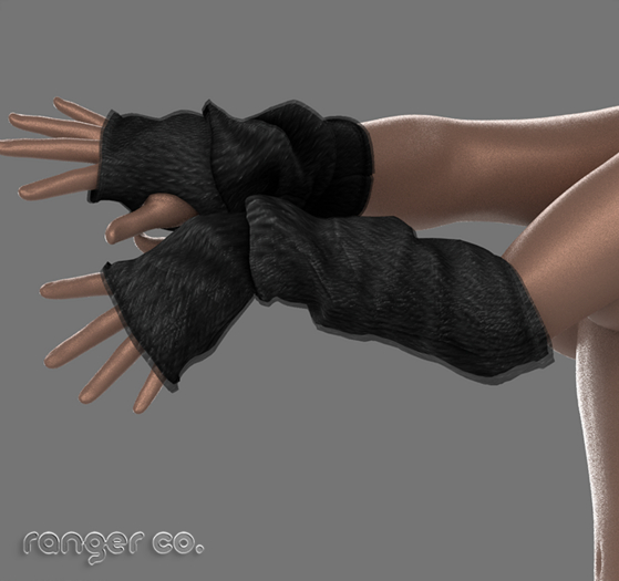 PINKRANGER_KNIT ARM SLEEVES_ONYX