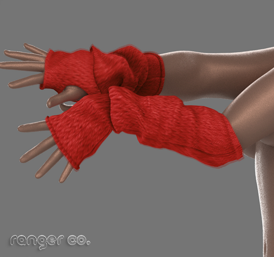 PINKRANGER_KNIT ARM SLEEVES_CHERRIES 