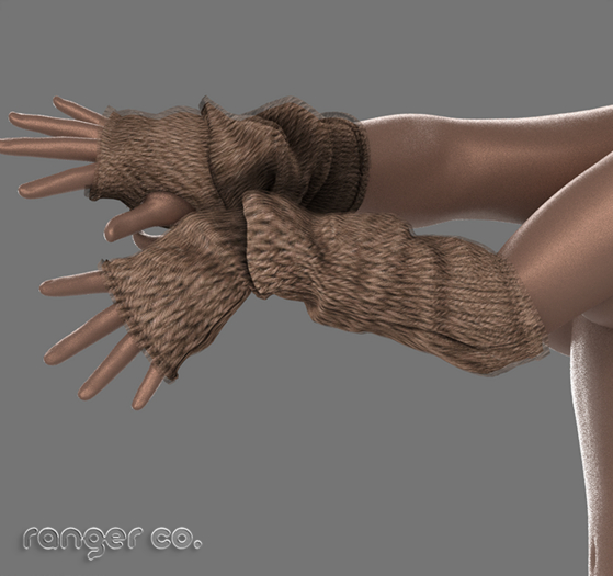 PINKRANGER_KNIT ARM SLEEVES_BROWNIES 