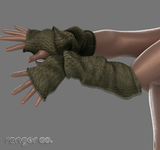 PINKRANGER_KNIT ARM SLEEVES_ARMY