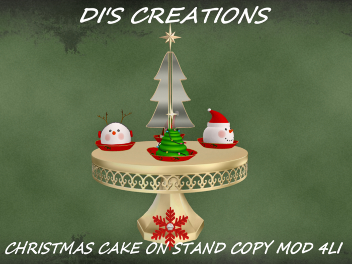 CHRISTMAS CAKE ON STAND