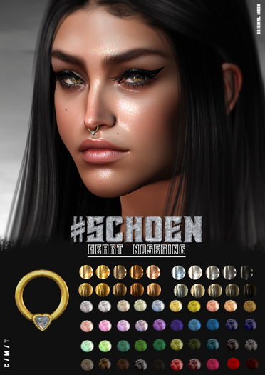 #SCHOEN - Heart  Nosering - Unrigged