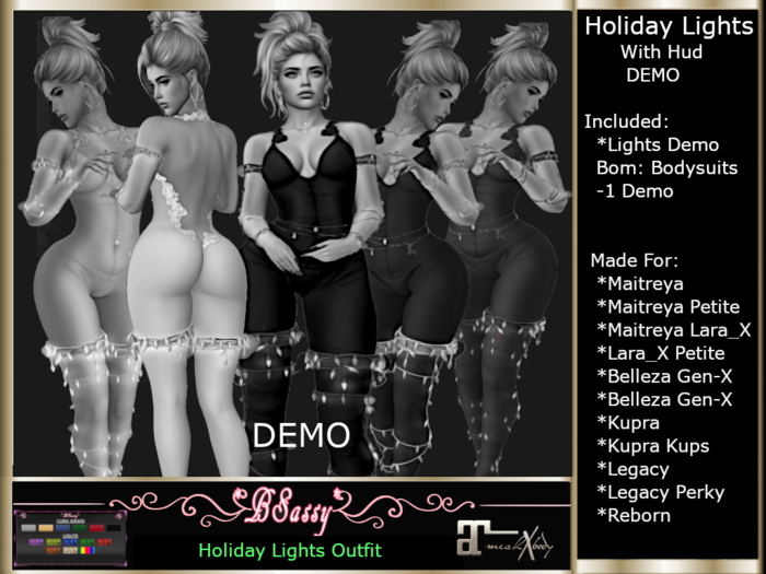 *BSASSY* HOLIDAY LIGHTS OUTFIT WITH HUD DEMO X