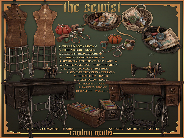 5. Random Matter - The Sewist - Sewing Machine [Black] RARE