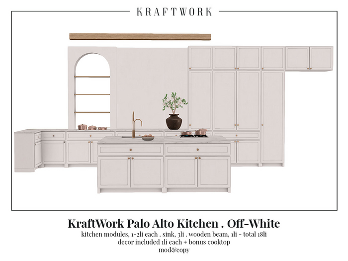 KraftWork Palo Alto Kitchen . Off-White (Add Me)