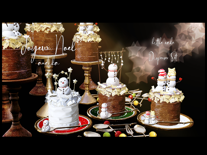 ADD/andika{Joyeux Noel}little cake  Dispenser Set