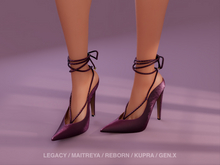 $NT Braided Leather Pumps AUBERGINE