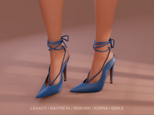 $NT Braided Leather Pumps BLUE