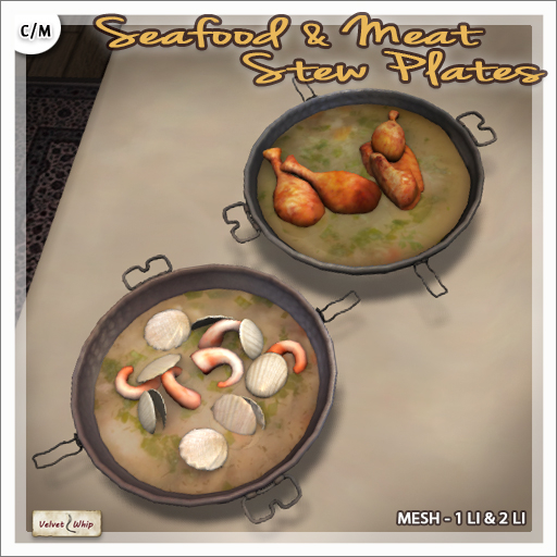 [V/W] Seafood and Meat Stew Plates - Mesh Food