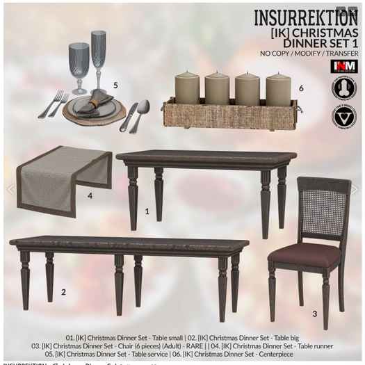 06. [IK] Christmas Dinner Set - Console - RARE