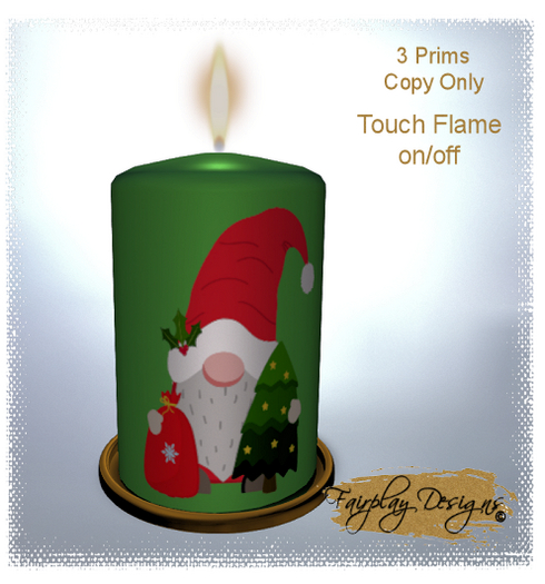 ~Christmas Gnome Candle~Copy~