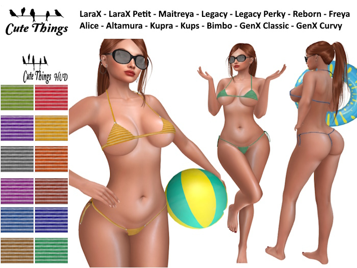 [CT] Micro Bikini "Back to Beach"  - Larax, Petit, Maitreya, GenX, Legacy, Kupra, Reborn, Freya, Alice, Altamura DEMO