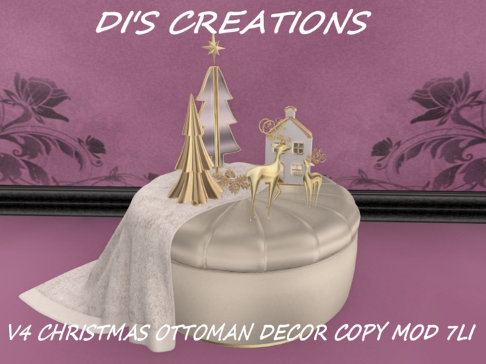 V1 CHRISTMAS OTTOMAN DECOR