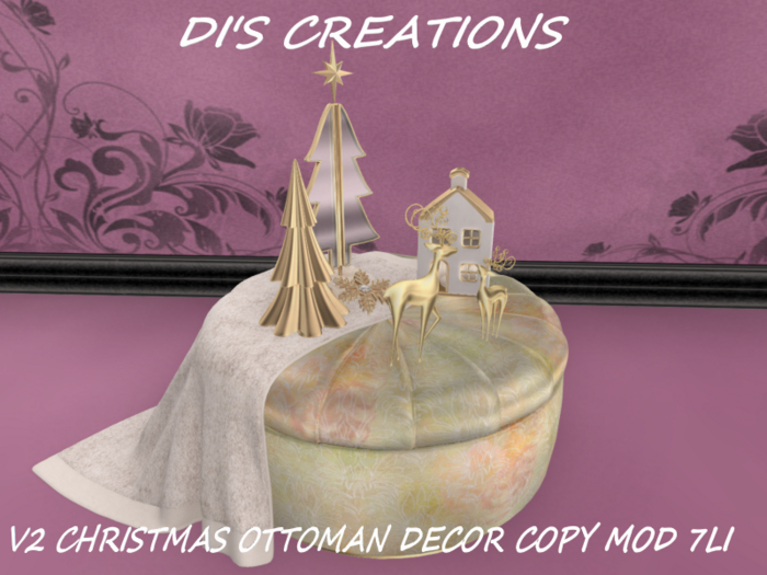 V2 CHRISTMAS OTTOMAN DECOR