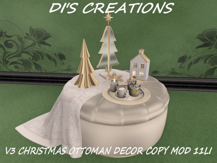 V3 CHRISTMAS OTTOMAN DECOR