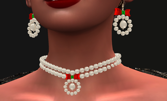 Jewelry, necklace and earrings.  R