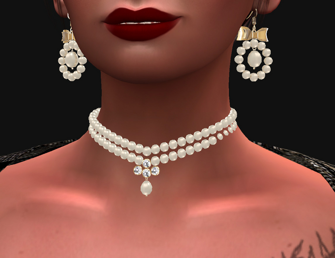 Demo Jewelry, necklace and earrings.  R