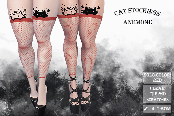 Anemone - Cat Stockings [RED]
