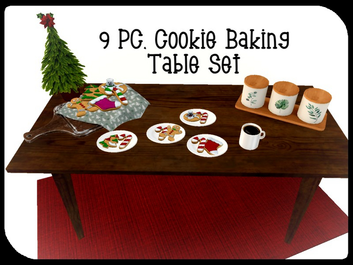 [AE] Home Decor - 9 Pc Cookie Baking Table Set