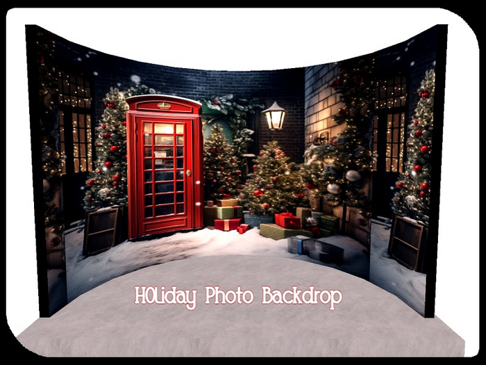 [AE] Photo Backdrop - Urban Holiday (Round)