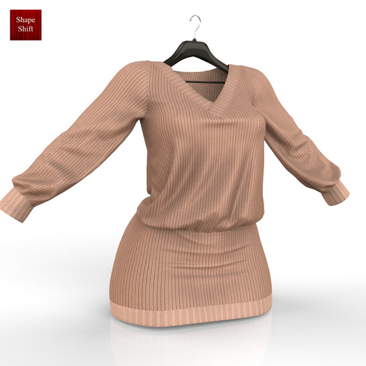 Beige SHAPE SHIFT Knit Dress