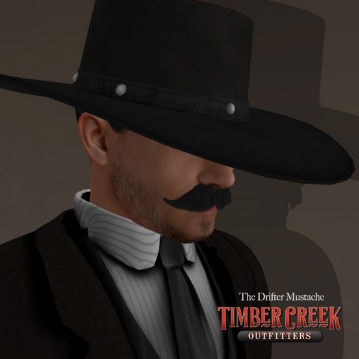 [Timber Creek] The Drifter Mustache-Black