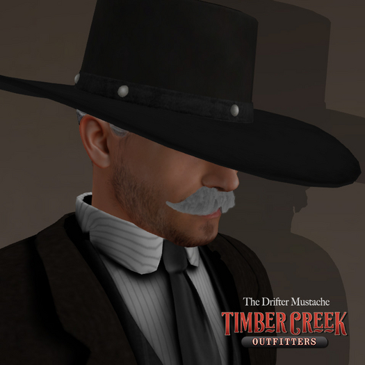 [Timber Creek] The Drifter Mustache-White