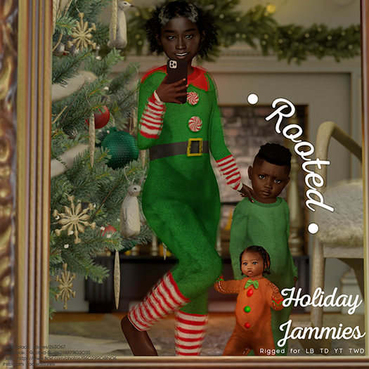 Rooted - Holiday Jammies - Red