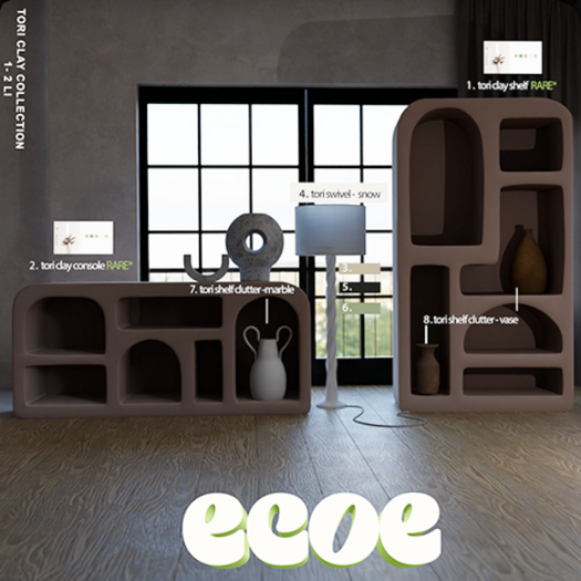 1. ecoe. Tori Clay Shelf RARE
