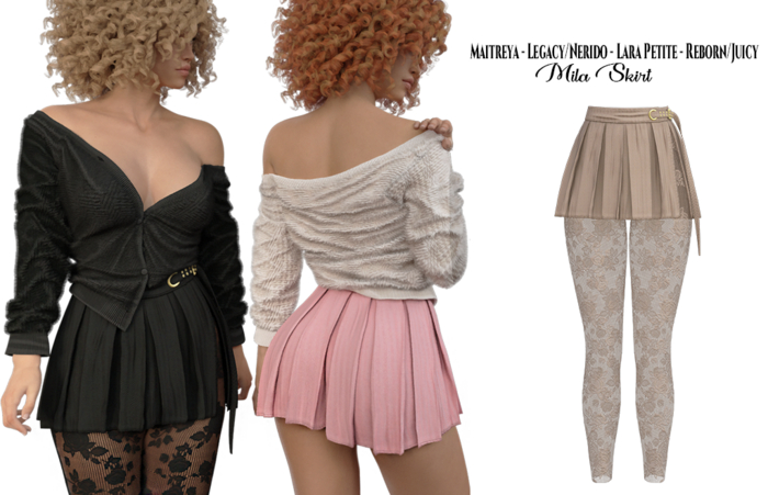 adorsy - Mila Skirt Brown - Maitreya/Legacy-Nerido/Lara Petite/Reborn-Juicy