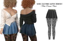adorsy - Mila Denim Skirt Black - Maitreya/Legacy-Nerido/Lara Petite/Reborn-Juicy