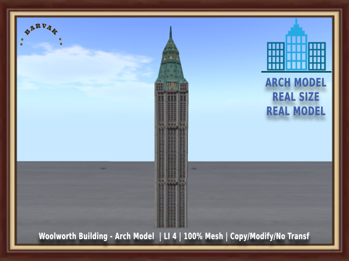 BARVAK - Woolworth Building - Arch Model - Decoration - Low Li