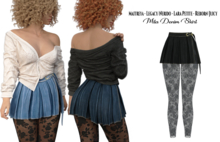 adorsy - Mila Denim Skirt Dark Black - Maitreya/Legacy-Nerido/Lara Petite/Reborn-Juicy