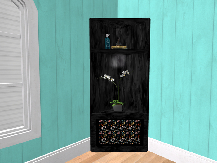 Triangular Corner Shelf with light