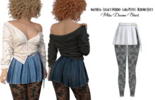 adorsy - Mila Denim Skirt White - Maitreya/Legacy-Nerido/Lara Petite/Reborn-Juicy