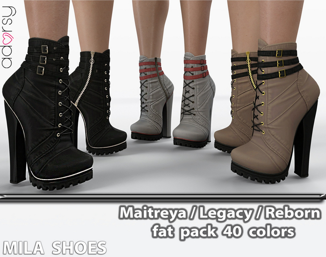 adorsy - Mila Shoes Fatpack - Maitreya/Legacy-Nerido/Lara Petite/Reborn-Juicy