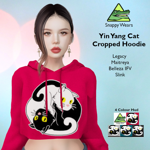 Snappy \\Yin Yang Cats Hoodie