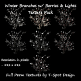 T-Spot Winter Branches w/ Berries & Lights Texture Pack