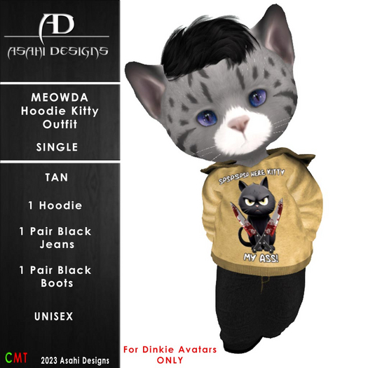 Meowda Hoodie - Kitty Tan