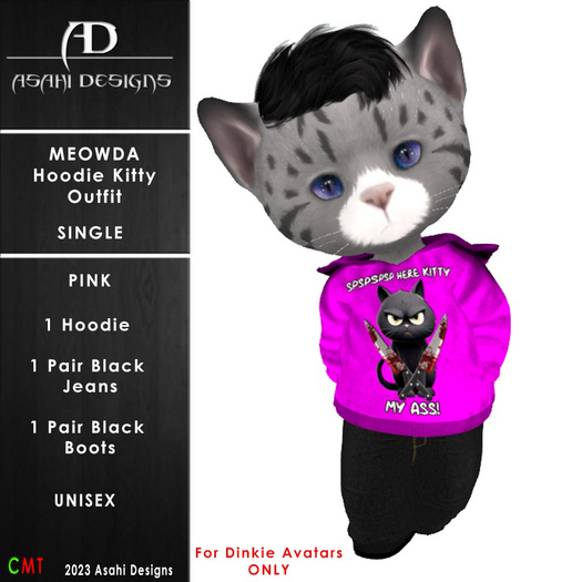 Meowda Hoodie - Kitty Pink