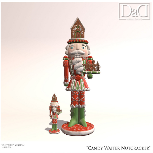 DaD - Candy Waiter Nutcracker white red