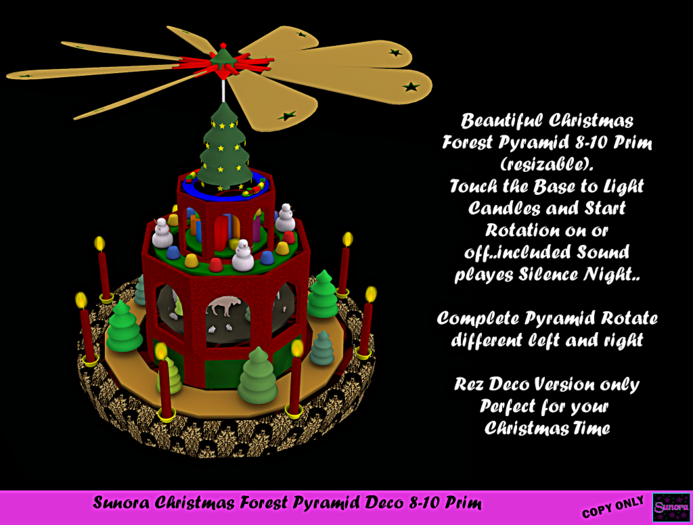 Sunora Christmas Forest Pyramid Deco