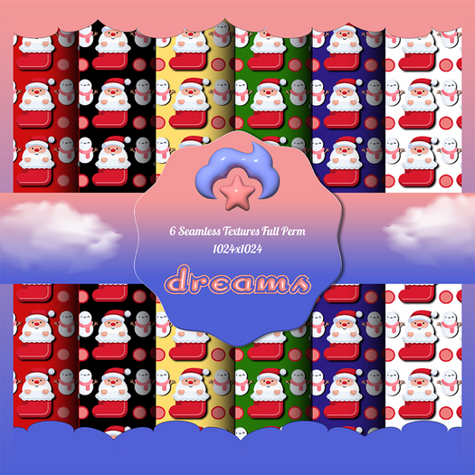XMAS SALE! - DS - Kawaii Christmas Seamless Pattern PACK 3