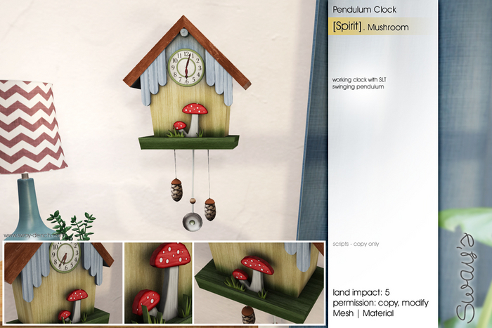 Sway's [Spirit] Pendulum Clock . Mushroom