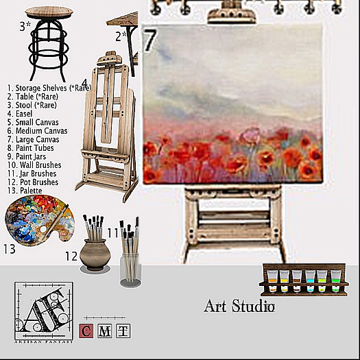 *AF* Art Studio Easel Lg Canvas